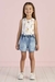 Conjunto Infantil Camiseta e ShortJeans Strass - Mon Sucré 8026072 na internet