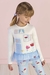 Conjunto Infantil Blusa Manga Longa Babado em Tule e Legging Estampado - Mon Sucré - 8026132 - Looks Babilice