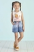 Conjunto Infantil Cropped sem Mangas e Short Jeans - Mon Sucré 8026152 na internet