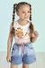 Conjunto Infantil Cropped sem Mangas e Short Jeans - Mon Sucré 8026152 - Looks Babilice