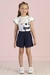 Conjunto Infantil Blusa Canelada Mangas Bordada e Short - Mon Sucré 8026244 na internet