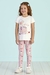 Conjunto Infantil Blusa Mangas Curtas e Calça Legging Estampada- Mon Sucré 8026252 na internet