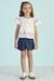 Conjunto Infantil Bata Mangas Babados e Short- Mon Sucré 8026254 na internet