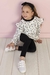 Conjunto Infantil Blusa Mangas Longas Gatinha e Calça Legging - Mon Sucré 8026268 - Looks Babilice