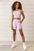 Conjunto Juvenil Rosa Short e Cropped Elástano - Vanilla Cream - 25014 - comprar online