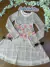 Vestido Infantil de Mangas Longas XADREZ E FLORES - Petit Cherie