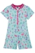 Macaquinho AZUL Infantil Menina FLAMINGOS E FRUTAS - Kukie - comprar online
