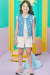 Imagem do Colete Jeans Infantil Menina ARCO-ÍRIS - Kukie