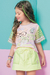 Blusa Infantil Menina ROSA E VERDE com Tela HAPPY DAY - Kukie na internet