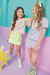 Blusa Infantil Menina ROSA E VERDE com Tela HAPPY DAY - Kukie - Looks Babilice