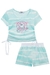 Conjunto Infantil Menina AZUL com Shorts LOVERS CLUB - Kukie - comprar online