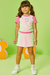 Conjunto Infantil Curto Menina com Shorts/Saia RECORTES DE CORES - Kukie - Looks Babilice