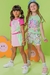 Imagem do Conjunto Infantil Curto Menina com Shorts/Saia RECORTES DE CORES - Kukie