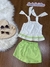 Conjunto Infantil Blusa Alças Ajustáveis e Short-Saia - MOMI J6117