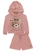 Conjunto Infantil Menina ROSA com Blusão e Shorts - Kukie - comprar online