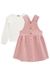 Salopete Infantil ROSA em Sarja com Blusa Manga Longa - Kukie - comprar online