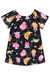 Vestido Infantil PRETO Soltinho BICHOS E FRUTAS - Kukie - comprar online