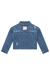Jaqueta Jeans Infantil Menina com Destroyer AZUL MÉDIO - Kukie na internet