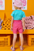 Shorts em Sarja Infantil Menina LILÁS - Kukie - Looks Babilice