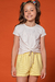 Blusa Infantil Menina Mangas Curtas LOVELY OFF WHITE - Kukie na internet