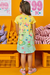 Vestido Infantil de Mangas Curtas MENINA NO LAGO - Kukie - loja online