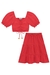 Conjunto Infantil Menina com Saia Maria VERMELHO - Kukie - loja online
