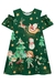 Vestido de Natal VERDE Infantil PAPAI NOEL - Kukie - Looks Babilice