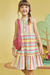 Imagem do Vestido Alongado Infantil Sem Mangas ZIG ZAG DE CORES - Kukie