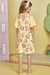 Vestido Infantil AMARELO com Pompons URSINHA E MEL - Kukie - loja online