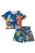Conjunto Infantil Curto AZUL Menina com Shorts ANIMAIS DA FLORESTA - Kukie - comprar online