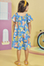 Vestido Infantil AZUL Mangas Curtas BICHOS DA FLORESTA - Kukie na internet