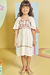 Imagem do Vestido Infantil BRANCO Mangas Amplas BORBOLETAS - Kukie
