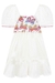 Vestido Infantil BRANCO Mangas Amplas BORBOLETAS - Kukie - loja online