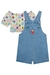 Jardineira Infantil Jeans com Blusa MORANGUINHO E FAVO DE MEL - Kukie - comprar online
