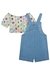 Jardineira Infantil Jeans com Blusa MORANGUINHO E FAVO DE MEL - Kukie na internet