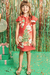 Vestido Infantil Mangas Curtas NATAL VERMELHO - Kukie - Looks Babilice