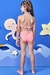 Biquíni Infantil ROSA com Top Frente Única MERMAID - Kukie - loja online