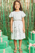 Vestido Infantil Off White Mangas Curtas GATINHOS - Kukie - Looks Babilice