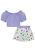 Conjunto Infantil Curto Menina com Shorts/Saia FAVO DE MEL - Kukie na internet