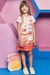 Vestido Infantil Mangas Morango e Gatinho - Kukie - comprar online