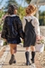 Salopete Infantil Couro Ecologico+Blusa Manga Longa Gola Retrô - Kukie - 71336 - loja online