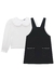 Imagem do Salopete Infantil Couro Ecologico+Blusa Manga Longa Gola Retrô - Kukie - 71336