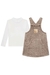 Conjunto de Salopete Caramelo em Pelo Carneirinho e Blusa em Termoskin - Kukie (Ref.71349) na internet