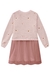 Vestido Infantil Rosa Manga Longa - Rodado e Flores- Kukie (Ref. 71824) - Looks Babilice