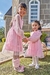Vestido Infantil Manga Manga Tule Poá Punho Elástico - Kukie - 72013 - Looks Babilice