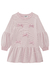 Vestido Infantil Rosa Moletinho Manga Longa Detalhe Laçinhos - Kukie - 72498 - loja online