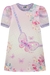 Vestido Infantil Manga Manga Curta Tule Estampa Floral - Kukie - 72976 - loja online
