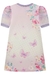 Vestido Infantil Manga Manga Curta Tule Estampa Floral - Kukie - 72976 - Looks Babilice