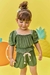 Conjunto Infantil Verde Short e Blusa Decote Quadrado - Infanti - 73733 - comprar online