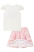 Imagem do Conjunto de Blusa em Cotton com Saia em Chiffon Brilho. Com Shorts Embutido. 75009 Infanti
